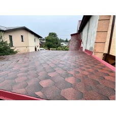 Битумная черепица Aquaizol Mosaic Красная ЭКО