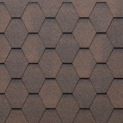 Битумная черепица Tegola (Тегола) Eco Roof Hexagonal коричневый Mixed Brown