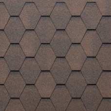 Битумная черепица Tegola (Тегола) Eco Roof Hexagonal коричневый Mixed Brown
