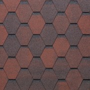 Битумная черепица Tegola (Тегола) Eco Roof Hexagonal красный Mixed Red