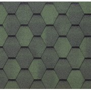 Битумная черепица Tegola (Тегола) Eco Roof Hexagonal зеленый Mixed Green