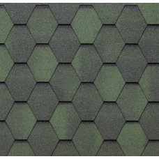 Битумная черепица Tegola (Тегола) Eco Roof Hexagonal зеленый Mixed Green
